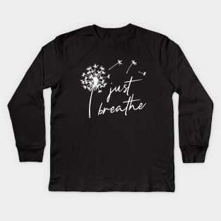 Just Breath Dandelion Kids Long Sleeve T-Shirt